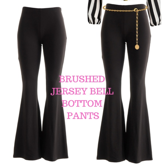 Pants - BRUSHED JERSEY BELL BOTTOM PANTS (PLUS)